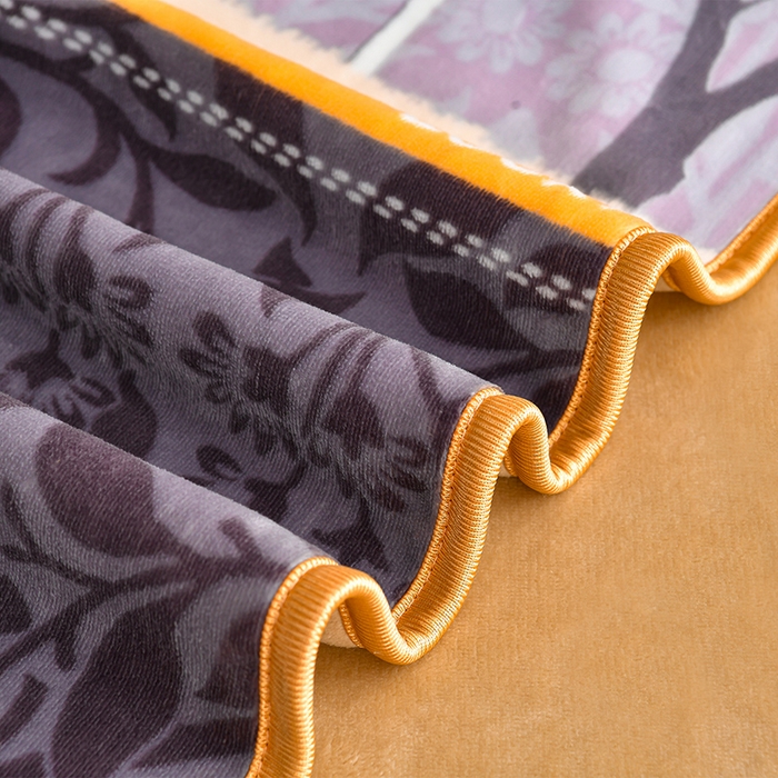 91家纺网 家纺一手货源 找家纺 亿品2025直播爆款9.5斤牛奶绒四件套加厚保暖床裙四件套 梦幻森林