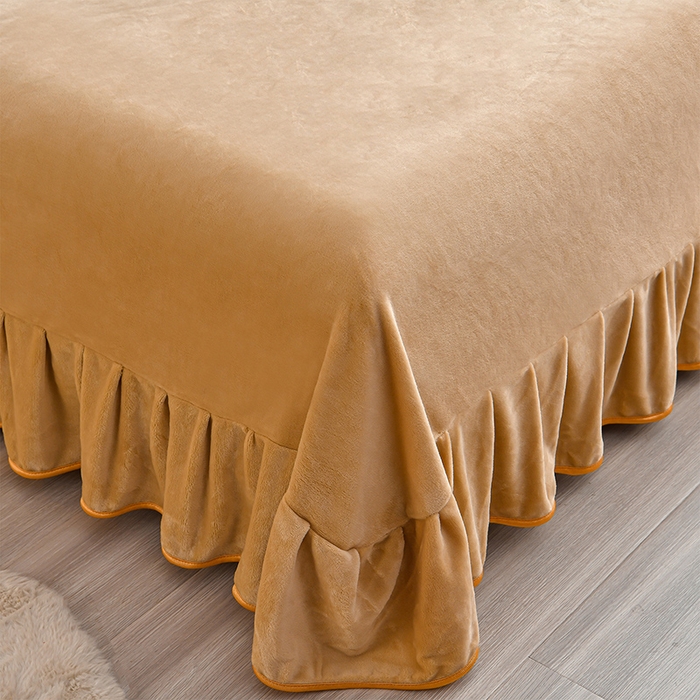 91家纺网 家纺一手货源 找家纺 亿品2025直播爆款9.5斤牛奶绒四件套加厚保暖床裙四件套 梦幻森林