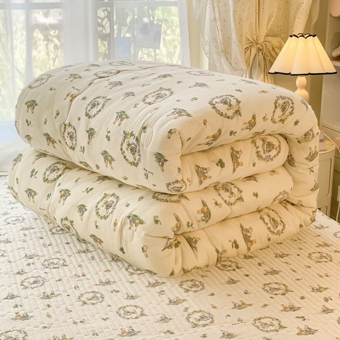 91家纺网 家纺一手货源 找家纺 （总）老帅的工厂店 2025新款7A抗菌床盖加厚被芯云感春秋冬被子被芯四件套系列（有买家秀）