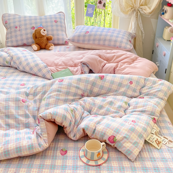 91家纺网 家纺一手货源 找家纺 （总）老帅的工厂店 2025新款7A抗菌床盖加厚被芯云感春秋冬被子被芯四件套系列（有买家秀）