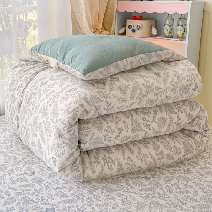 91家纺网 家纺一手货源 找家纺 老帅的工厂店 2025新款7A抗菌床盖加厚被芯云感春秋冬被子被芯四件套系列（有买家秀） 莫尼绿