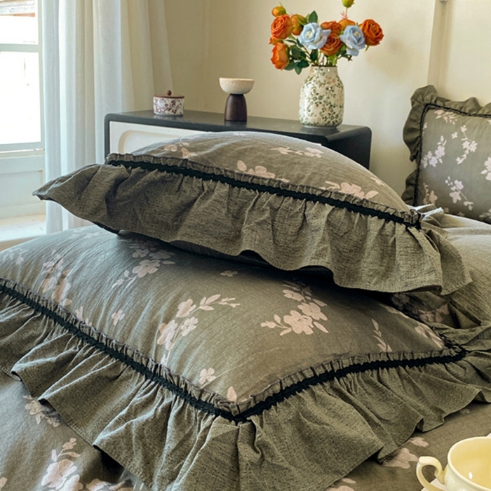 91家纺网 家纺一手货源 找家纺 （总）艺玲家纺 2025新款亲肤舒适复古水洗亚麻四件套