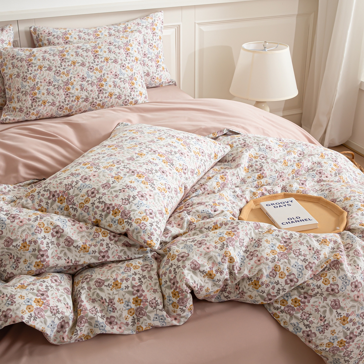 91家纺网 家纺一手货源 找家纺 绫韵家纺 2025秋冬新款印花全棉磨毛冬季加厚纯棉磨毛三件套四件套系列 微微安