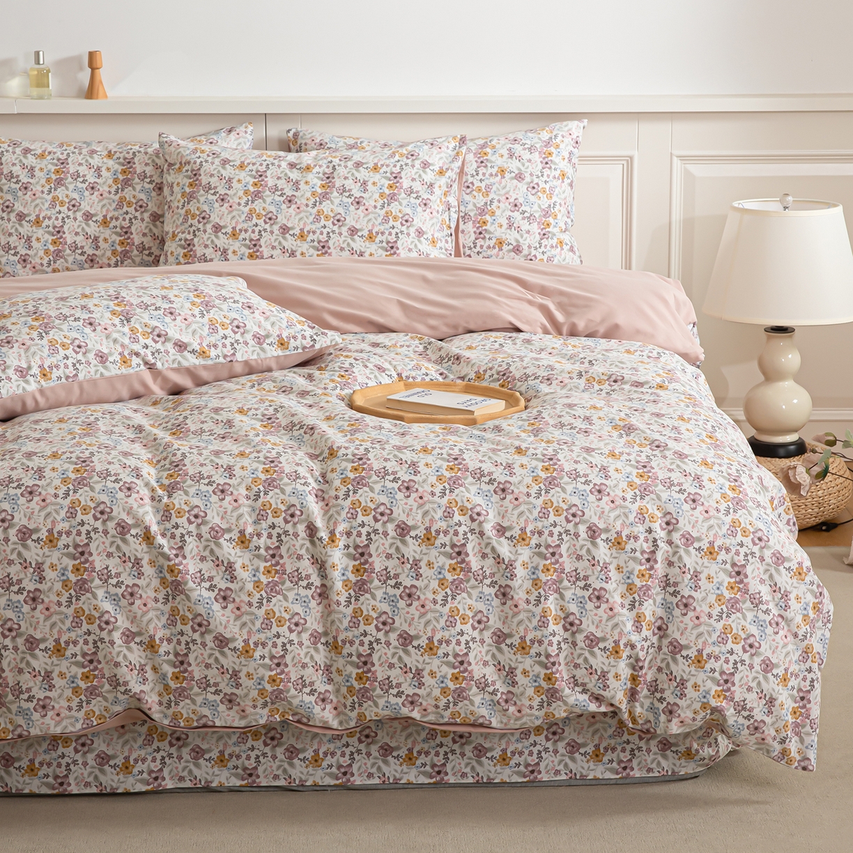 91家纺网 家纺一手货源 找家纺 绫韵家纺 2025秋冬新款印花全棉磨毛冬季加厚纯棉磨毛三件套四件套系列 微微安