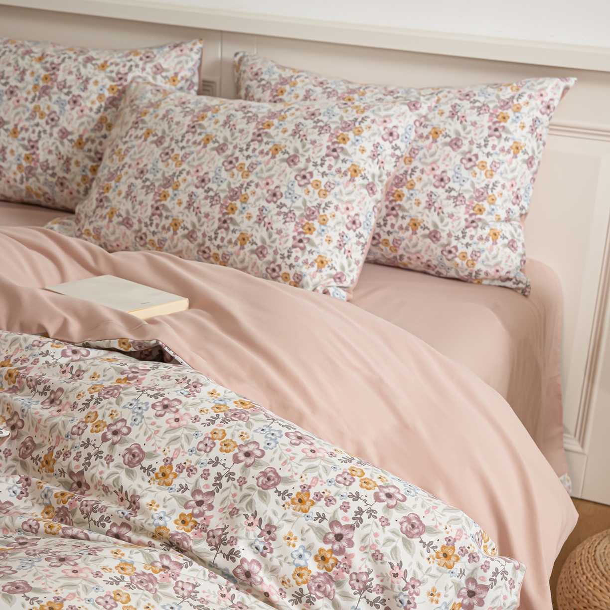 91家纺网 家纺一手货源 找家纺 绫韵家纺 2025秋冬新款印花全棉磨毛冬季加厚纯棉磨毛三件套四件套系列 微微安