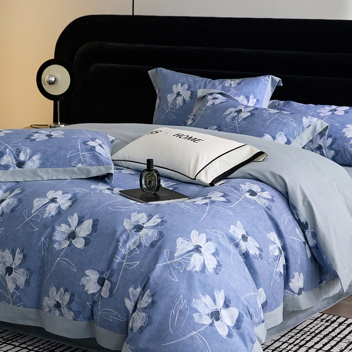 薏思家纺 2025新款全棉斜纹加厚数码印花-宽边磨毛系列 琼芳玉露