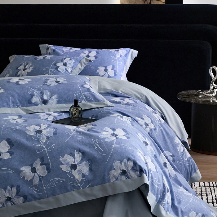 91家纺网 家纺一手货源 找家纺 薏思家纺 2025新款全棉斜纹加厚数码印花-宽边磨毛系列 琼芳玉露