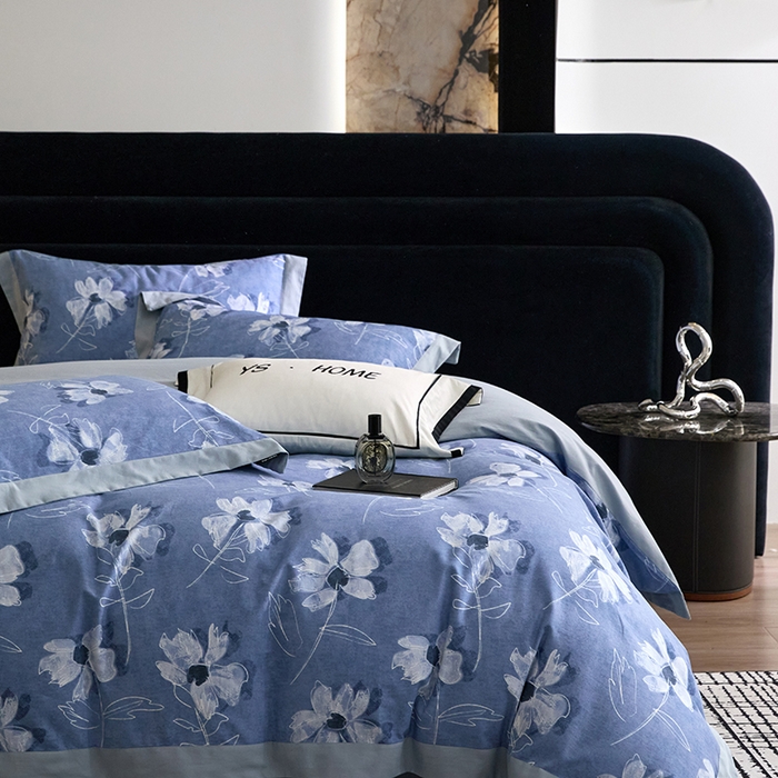 91家纺网 家纺一手货源 找家纺 薏思家纺 2025新款全棉斜纹加厚数码印花-宽边磨毛系列 琼芳玉露