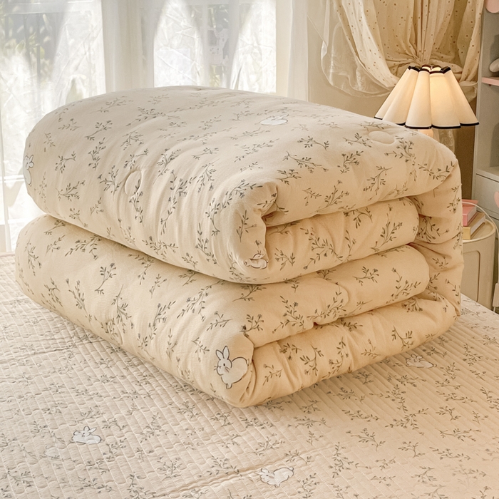 老帅的工厂店 2025新款7A抗菌床盖加厚被芯云感春秋冬被子被芯四件套系列（有买家秀） 兔兔密语