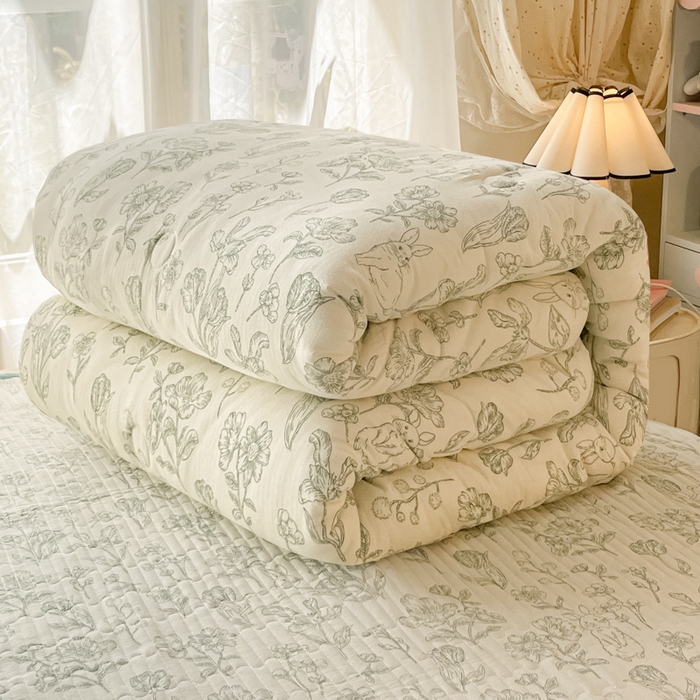 老帅的工厂店 2025新款7A抗菌床盖加厚被芯云感春秋冬被子被芯四件套系列（有买家秀） 花开漫漫