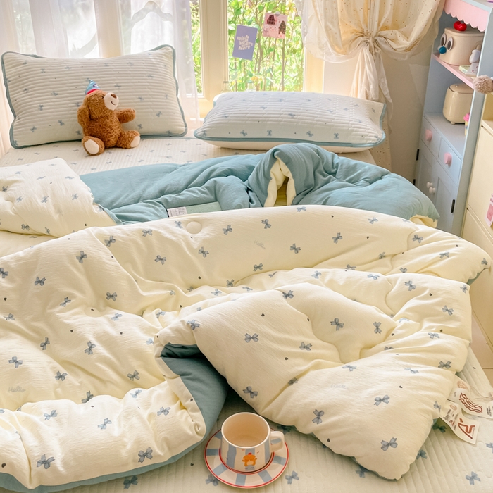 91家纺网 家纺一手货源 找家纺 老帅的工厂店 2025新款7A抗菌床盖加厚被芯云感春秋冬被子被芯四件套系列（有买家秀） 倾结