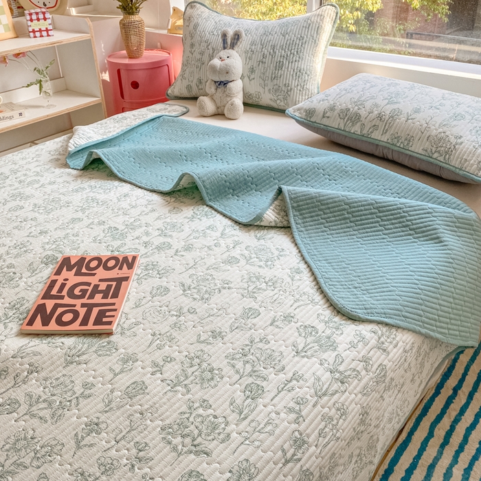 91家纺网 家纺一手货源 找家纺 老帅的工厂店 2025新款7A抗菌床盖加厚被芯云感春秋冬被子被芯四件套系列（有买家秀） 花开漫漫