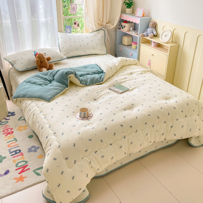 91家纺网 家纺一手货源 找家纺 老帅的工厂店 2025新款7A抗菌床盖加厚被芯云感春秋冬被子被芯四件套系列（有买家秀） 倾结