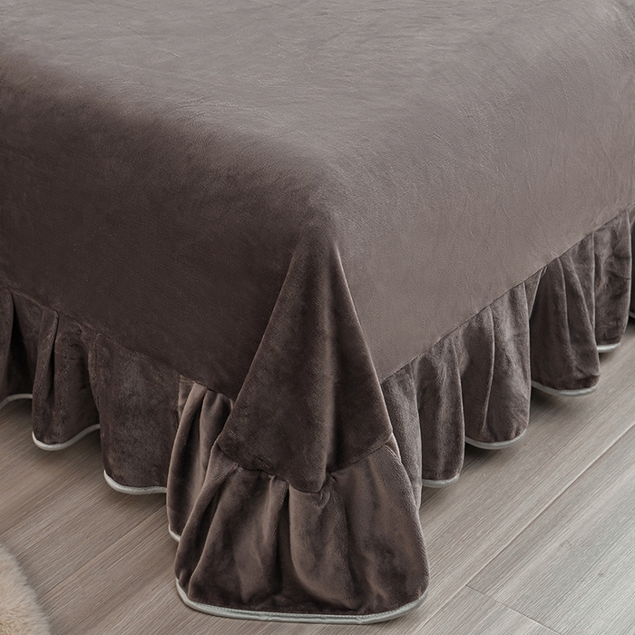 91家纺网 家纺一手货源 找家纺 亿品2025直播爆款9.5斤牛奶绒四件套加厚保暖床裙四件套 拾光里