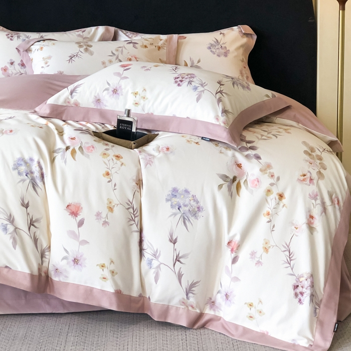 91家纺网 家纺一手货源 找家纺 薏思家纺 2025新款全棉斜纹加厚数码印花-宽边磨毛系列 初茅米