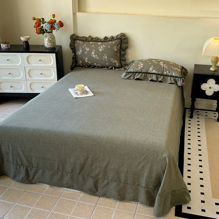 91家纺网 家纺一手货源 找家纺 艺玲家纺 2025新款亲肤舒适复古水洗亚麻四件套 扶苏