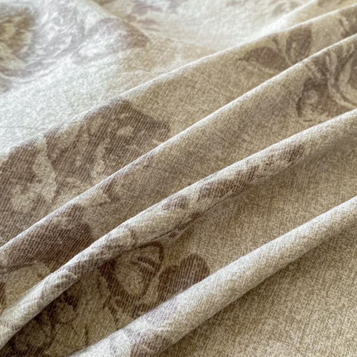 91家纺网 家纺一手货源 找家纺 艺玲家纺 2025新款亲肤舒适复古水洗亚麻四件套 浮绘花影