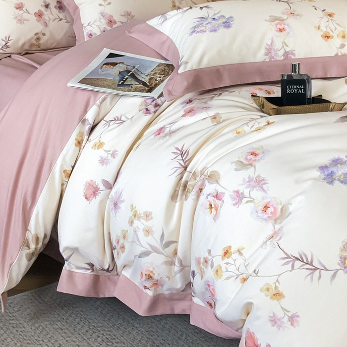 91家纺网 家纺一手货源 找家纺 薏思家纺 2025新款全棉斜纹加厚数码印花-宽边磨毛系列 初茅米