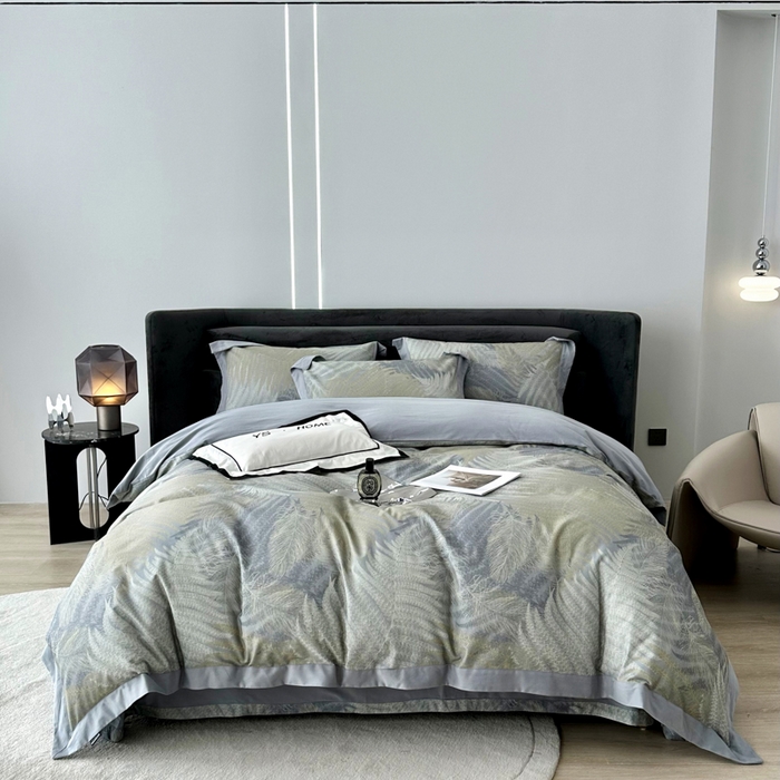 91家纺网 家纺一手货源 找家纺 薏思家纺 2025新款全棉斜纹加厚数码印花-宽边磨毛系列 洛克蓝