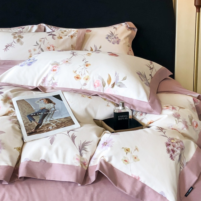 91家纺网 家纺一手货源 找家纺 薏思家纺 2025新款全棉斜纹加厚数码印花-宽边磨毛系列 初茅米