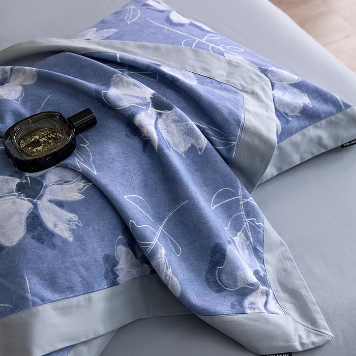 91家纺网 家纺一手货源 找家纺 薏思家纺 2025新款全棉斜纹加厚数码印花-宽边磨毛系列 琼芳玉露