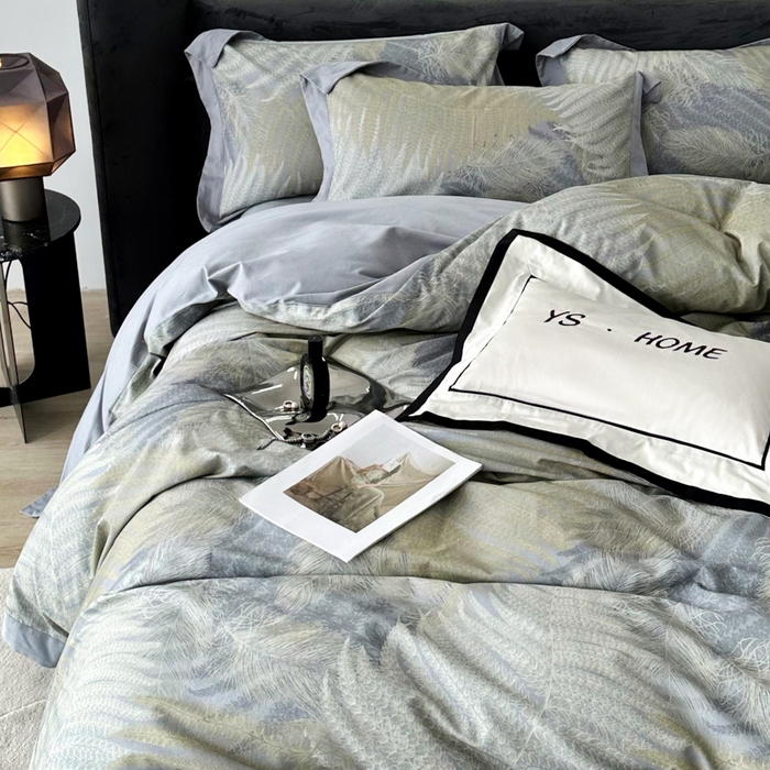 91家纺网 家纺一手货源 找家纺 薏思家纺 2025新款全棉斜纹加厚数码印花-宽边磨毛系列 洛克蓝