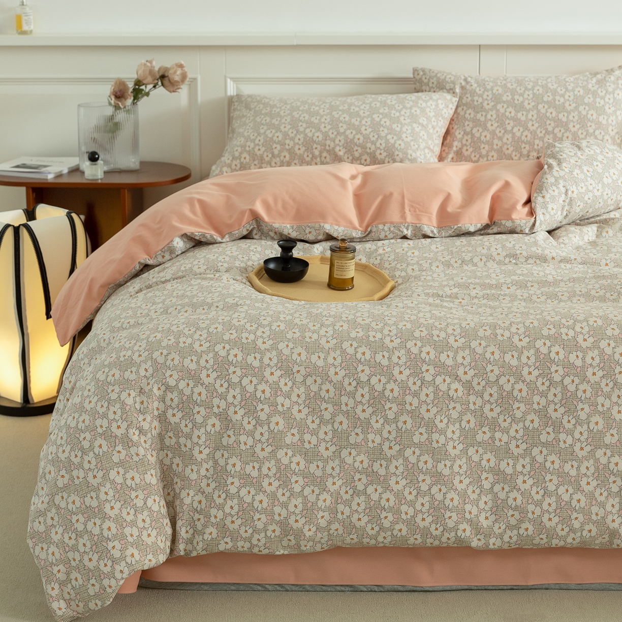 91家纺网 家纺一手货源 找家纺 绫韵家纺 2025秋冬新款印花全棉磨毛冬季加厚纯棉磨毛三件套四件套系列 言依咖