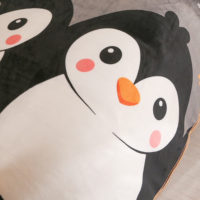 91家纺网 家纺一手货源 找家纺 雨洋家纺 2025新款学生季加厚保暖牛奶绒金貂绒婴儿宝宝学生三件套企鹅