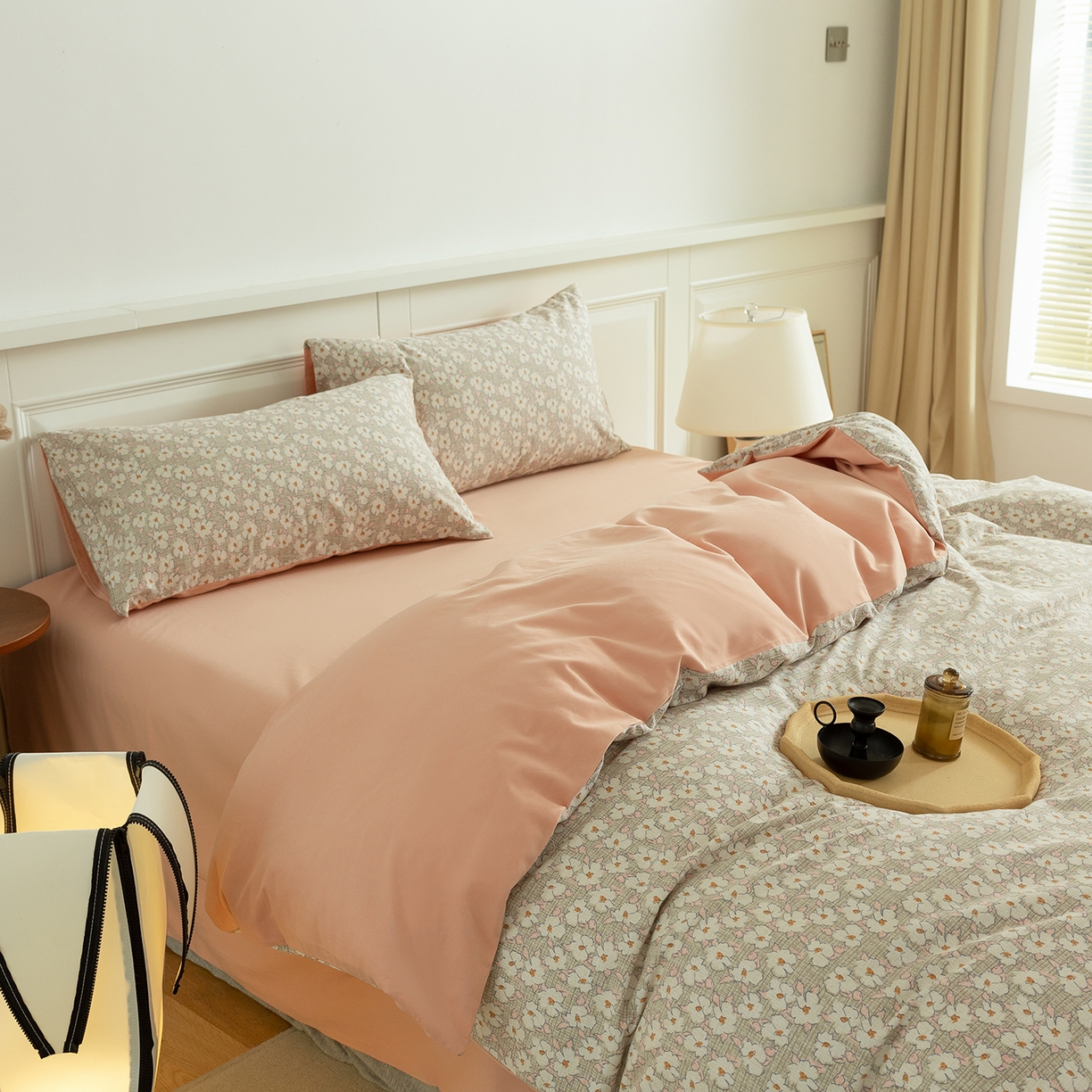 91家纺网 家纺一手货源 找家纺 绫韵家纺 2025秋冬新款印花全棉磨毛冬季加厚纯棉磨毛三件套四件套系列 言依咖