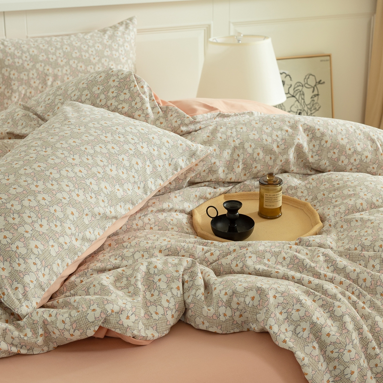 91家纺网 家纺一手货源 找家纺 绫韵家纺 2025秋冬新款印花全棉磨毛冬季加厚纯棉磨毛三件套四件套系列 言依咖