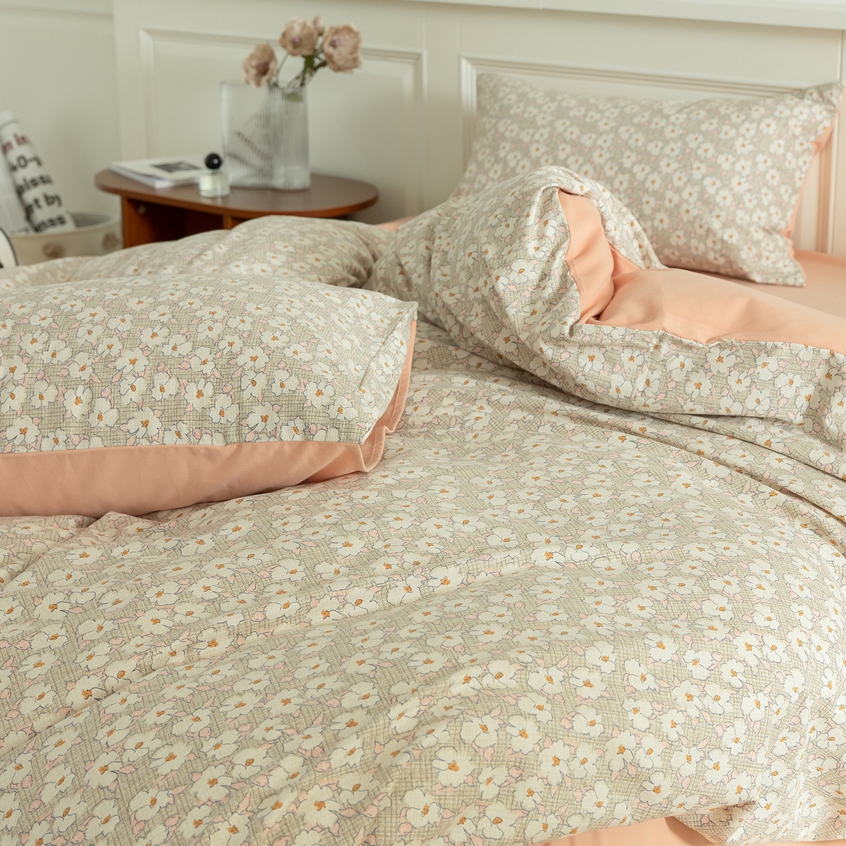 91家纺网 家纺一手货源 找家纺 绫韵家纺 2025秋冬新款印花全棉磨毛冬季加厚纯棉磨毛三件套四件套系列 言依咖