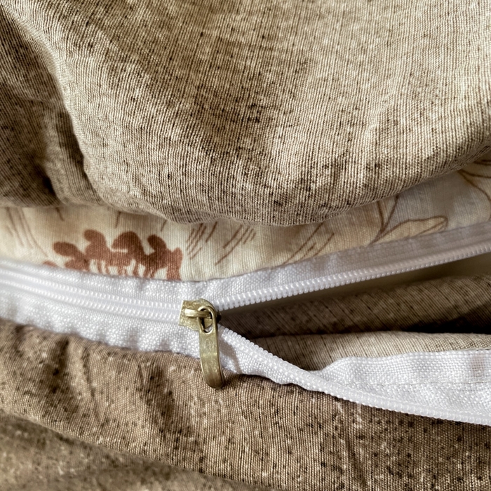 91家纺网 家纺一手货源 找家纺 艺玲家纺 2025新款亲肤舒适复古水洗亚麻四件套 满园花开