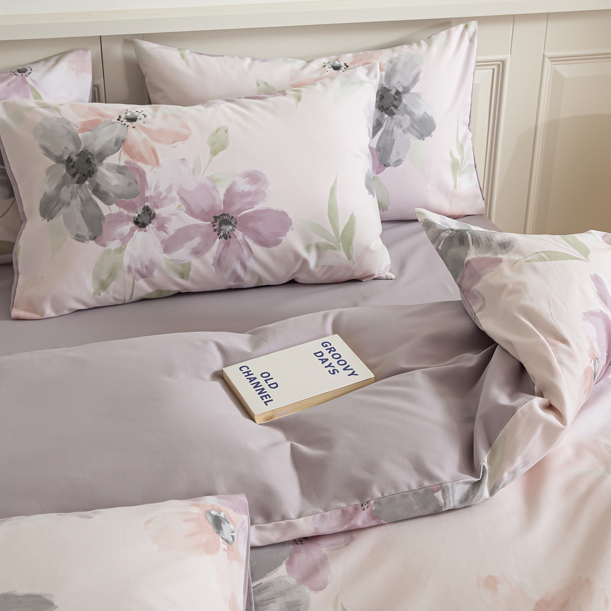 91家纺网 家纺一手货源 找家纺 绫韵家纺 2025秋冬新款印花全棉磨毛冬季加厚纯棉磨毛三件套四件套系列 叶颜