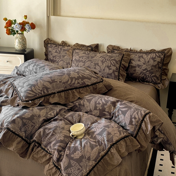 91家纺网 家纺一手货源 找家纺 艺玲家纺 2025新款亲肤舒适复古水洗亚麻四件套 佩利斯