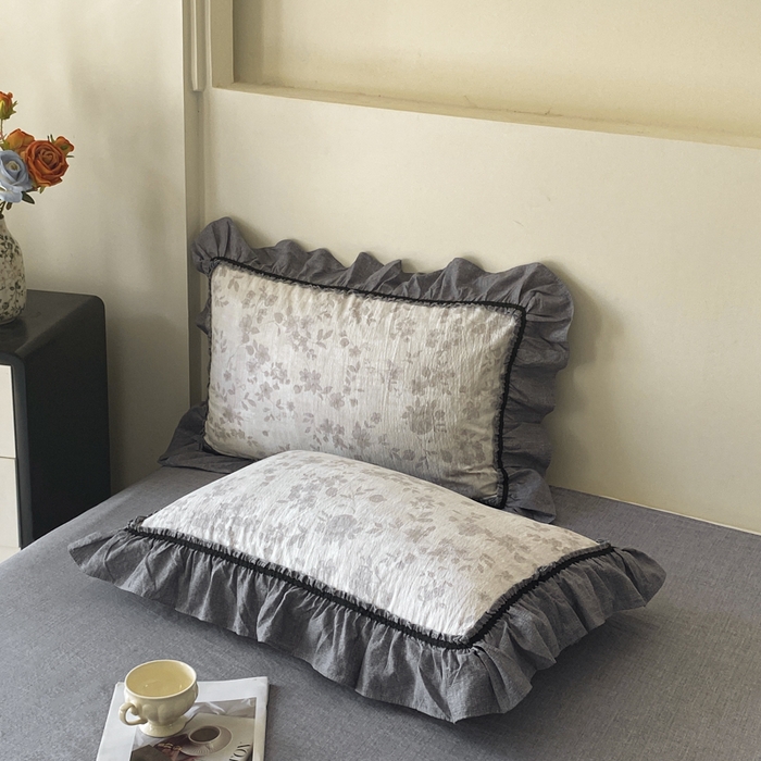 91家纺网 家纺一手货源 找家纺 艺玲家纺 2025新款亲肤舒适复古水洗亚麻四件套 花之舞