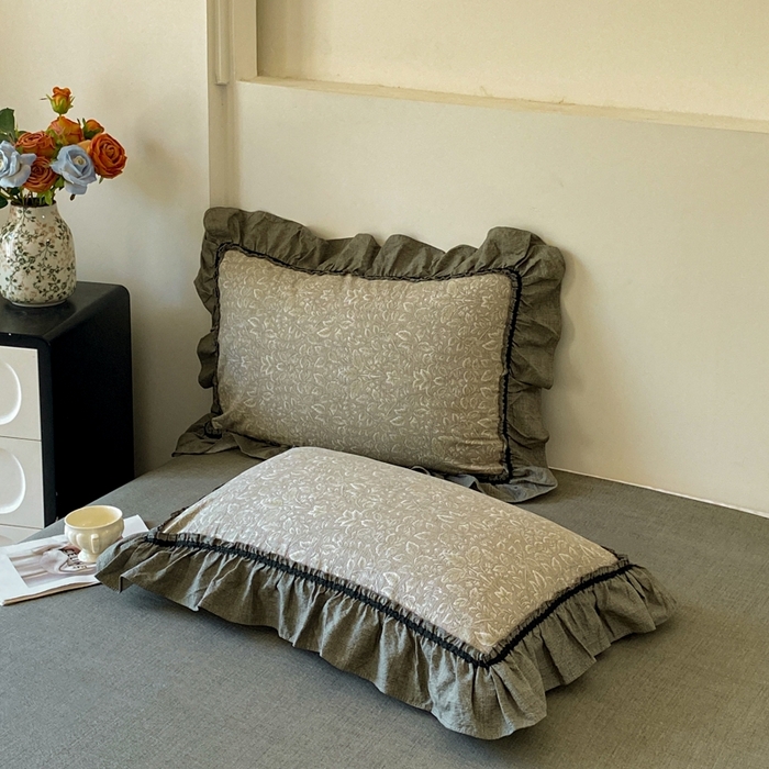 91家纺网 家纺一手货源 找家纺 艺玲家纺 2025新款亲肤舒适复古水洗亚麻四件套 水木年华