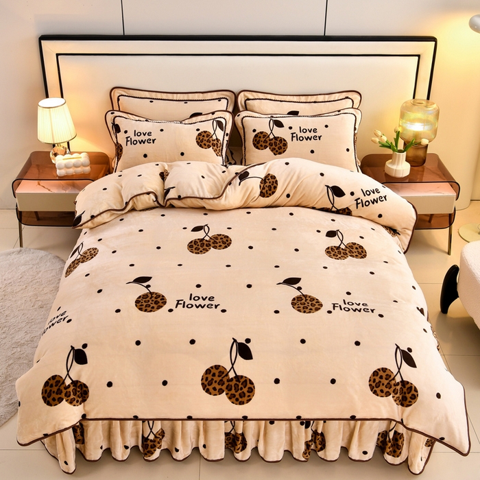 91家纺网 家纺一手货源 找家纺 （总）雨洋2025新款加厚保暖8.5斤牛奶绒金貂婴儿绒四件套