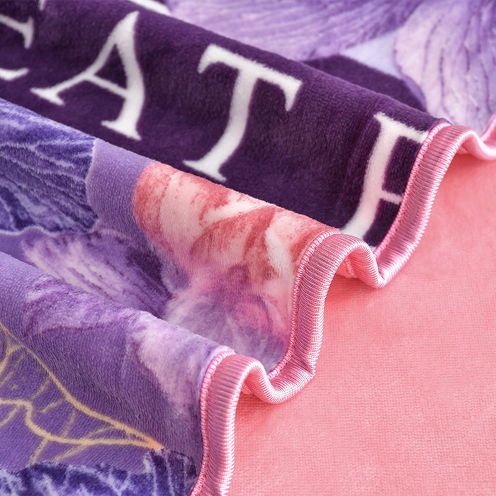 91家纺网 家纺一手货源 找家纺 亿品2025直播爆款9.5斤牛奶绒四件套加厚保暖床裙四件套 紫韵