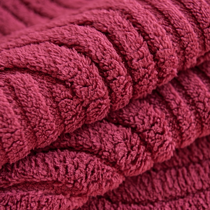 91家纺网 家纺一手货源 找家纺 闲鱼家纺 2025新款软糯厚实舒棉绒沙发垫 酒红