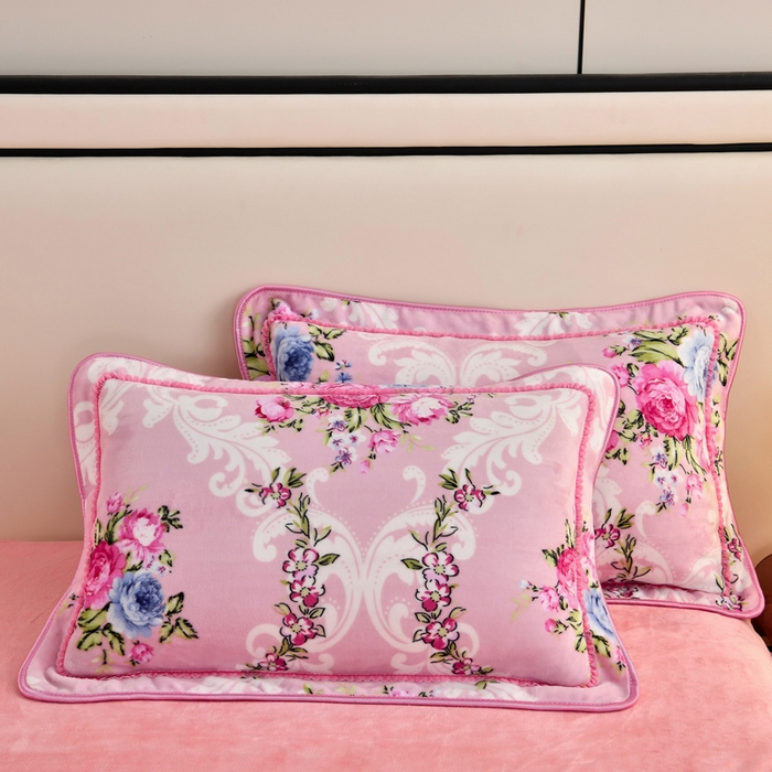 91家纺网 家纺一手货源 找家纺 雨洋2025新款加厚保暖8.5斤牛奶绒金貂婴儿绒四件套欧若拉