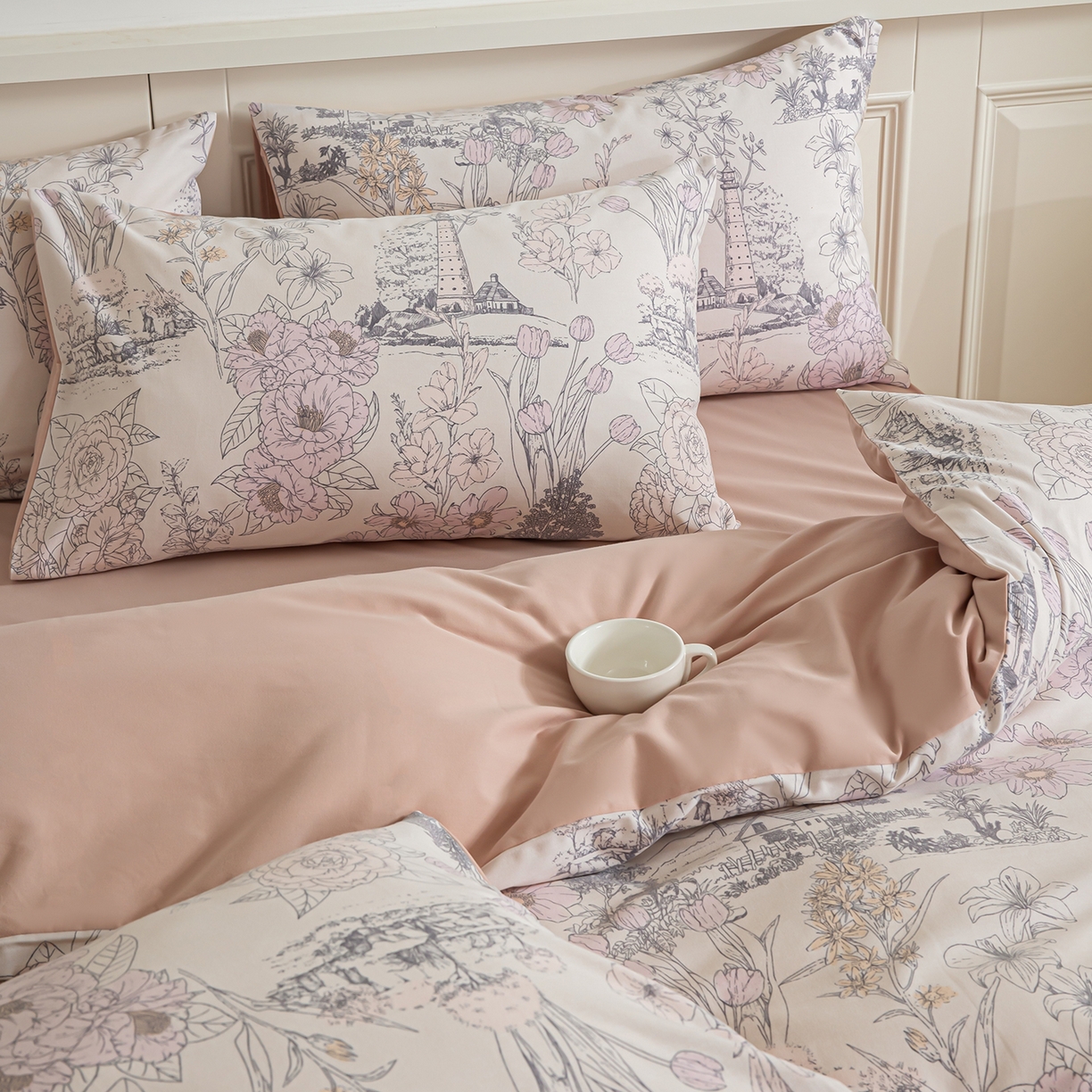 91家纺网 家纺一手货源 找家纺 （总）绫韵家纺 2025秋冬新款印花全棉磨毛冬季加厚纯棉磨毛三件套四件套系列