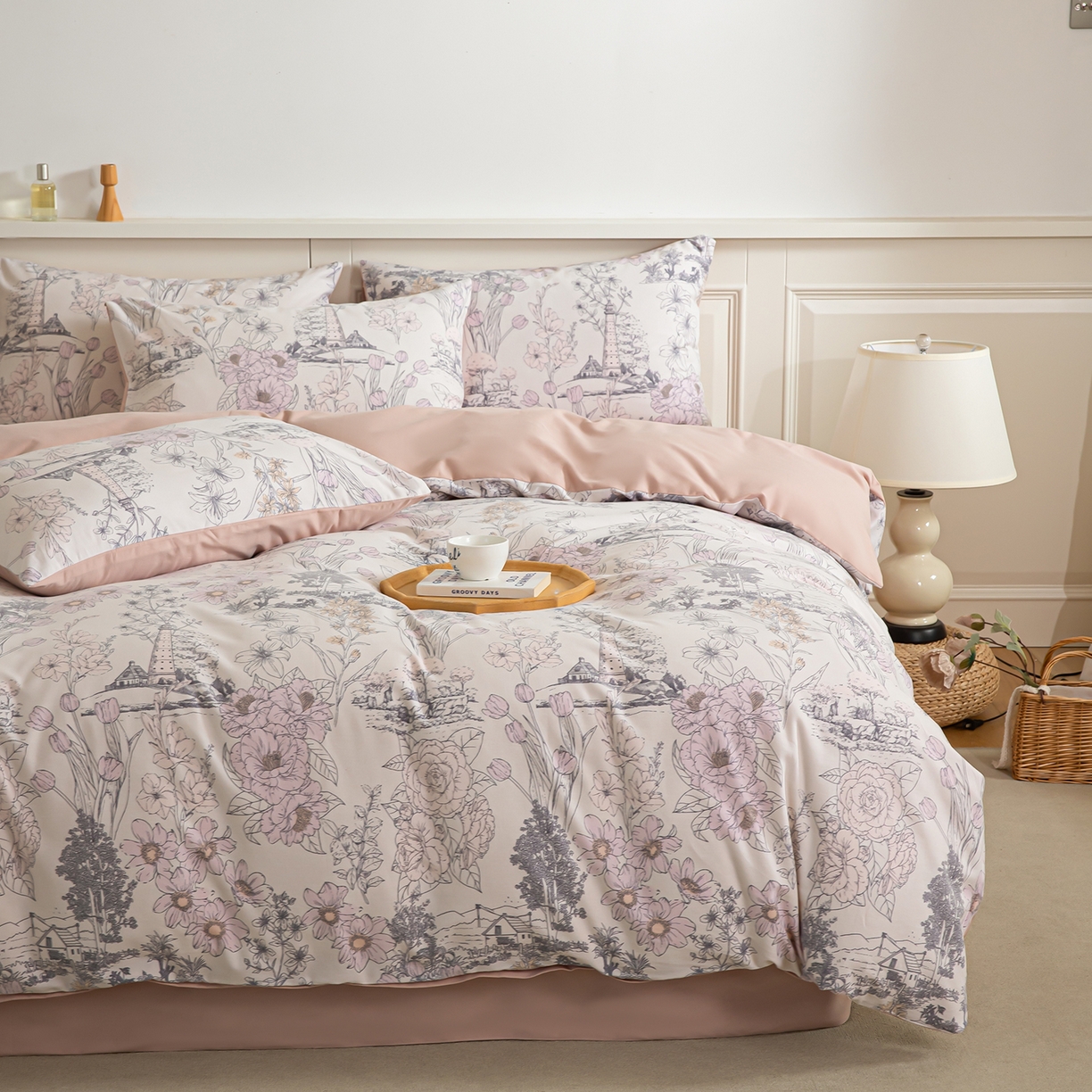 91家纺网 家纺一手货源 找家纺 （总）绫韵家纺 2025秋冬新款印花全棉磨毛冬季加厚纯棉磨毛三件套四件套系列