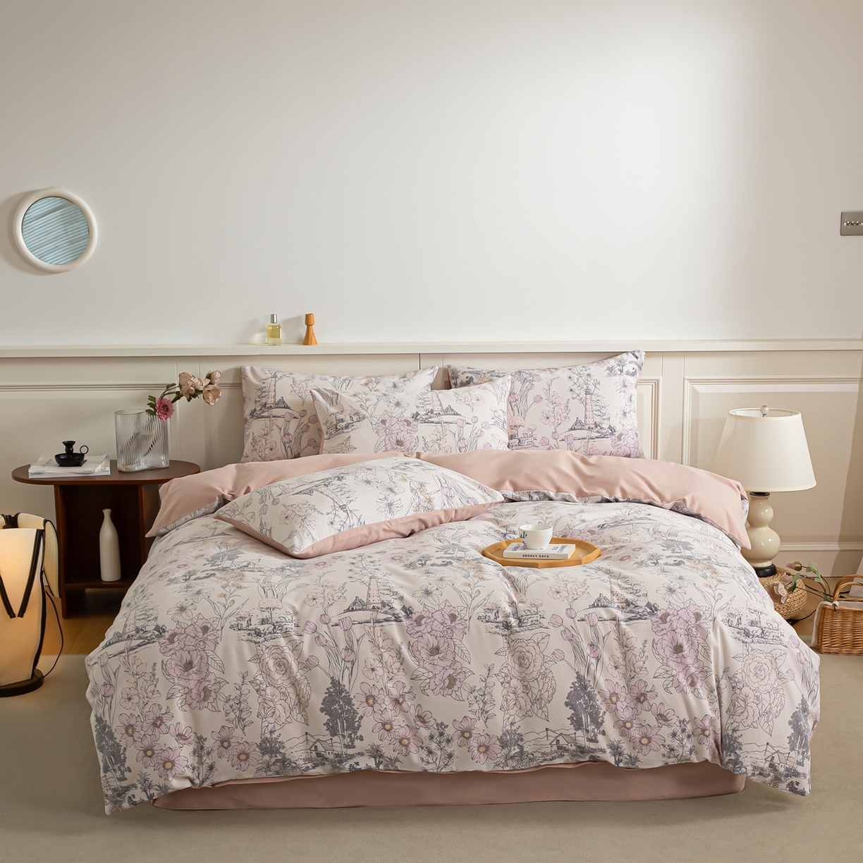 91家纺网 家纺一手货源 找家纺 （总）绫韵家纺 2025秋冬新款印花全棉磨毛冬季加厚纯棉磨毛三件套四件套系列