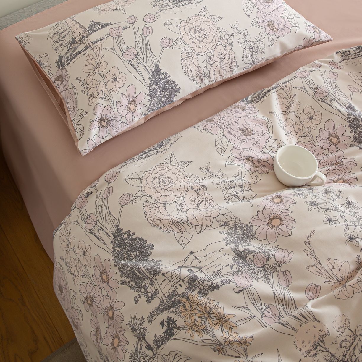 91家纺网 家纺一手货源 找家纺 （总）绫韵家纺 2025秋冬新款印花全棉磨毛冬季加厚纯棉磨毛三件套四件套系列