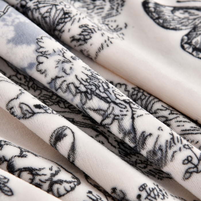 91家纺网 家纺一手货源 找家纺 雨洋2025新款加厚保暖8.5斤牛奶绒金貂婴儿绒四件套午后花园