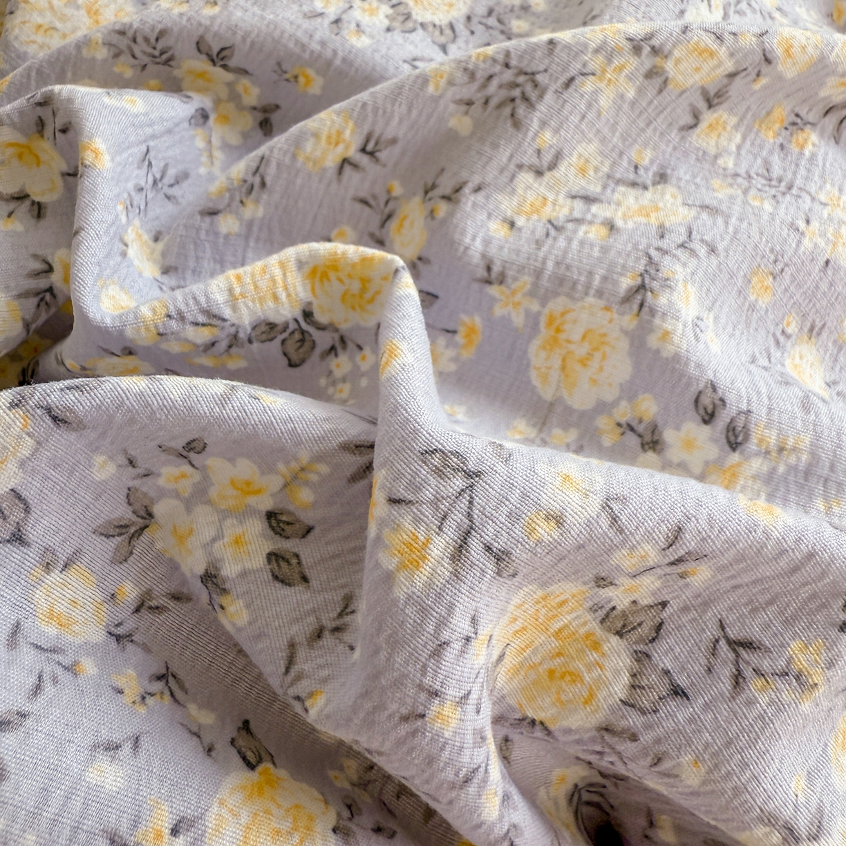 91家纺网 家纺一手货源 找家纺 晚爱家纺（原晚安家居） 2025新款云感双层纱贝壳边三角针工艺卡通小清新小碎花四件套 紫菊梗