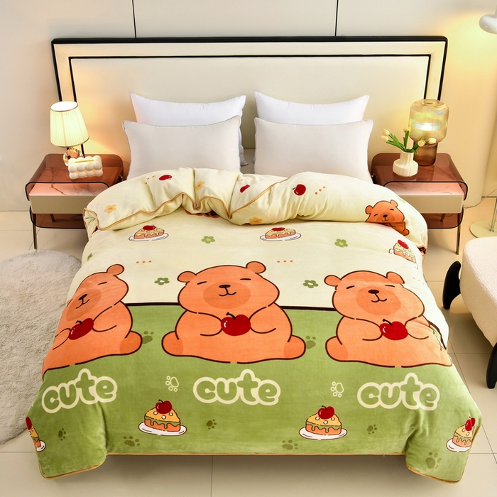 91家纺网 家纺一手货源 找家纺 （总）雨洋2025新款加厚保暖牛奶绒金貂婴儿绒单被套