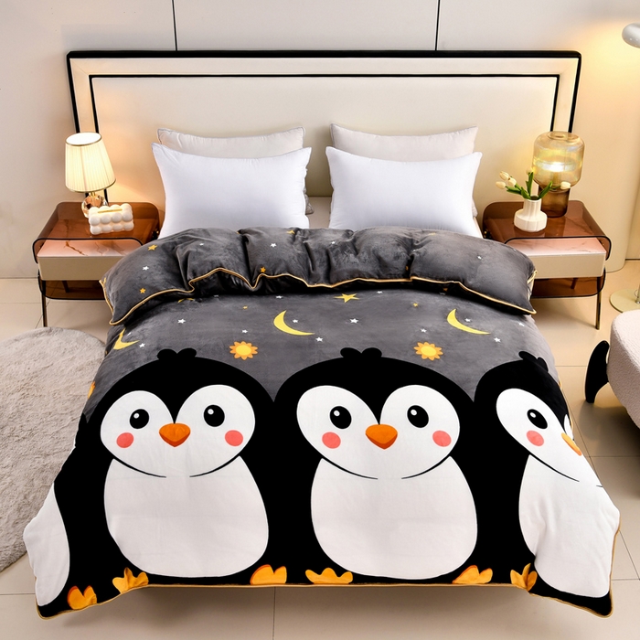 91家纺网 家纺一手货源 找家纺 （总）雨洋2025新款加厚保暖牛奶绒金貂婴儿绒单被套