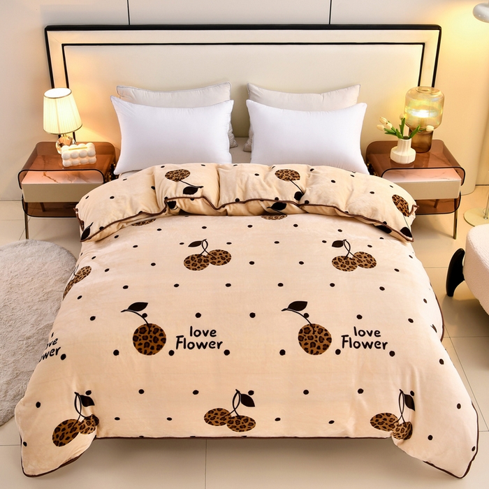 91家纺网 家纺一手货源 找家纺 （总）雨洋2025新款加厚保暖牛奶绒金貂婴儿绒单被套