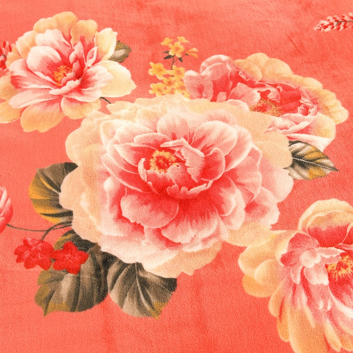 91家纺网 家纺一手货源 找家纺 雨洋家纺 2025新款10斤绒四件套 粉色牡丹